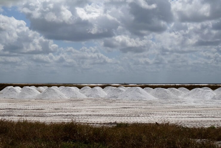 Las Coloradas, Yucatán: Weiße Salzberge