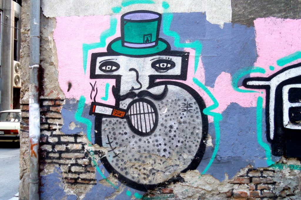 Street Art in Belgrader Hinterhof 