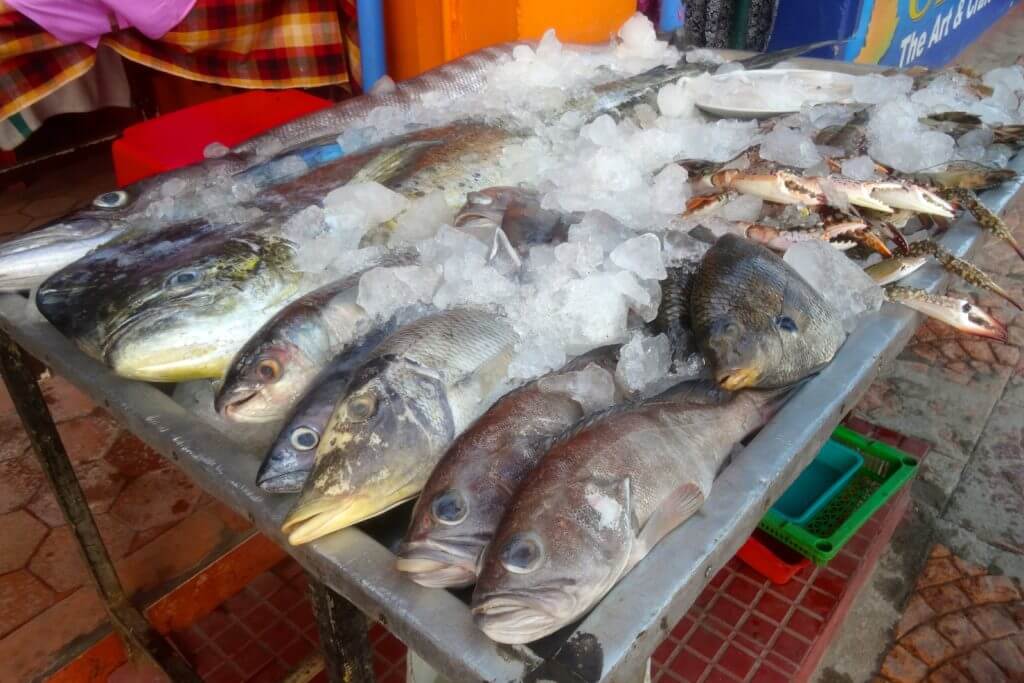 Kovalam: Frischer Fisch und Meeresfrüchte am Lighthouse Beach