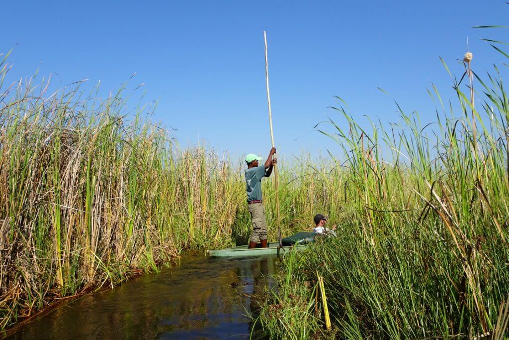 Okavango-Delta: Mit dem Mokoro unterwegs