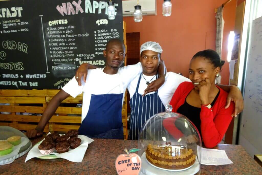 Okavango-Delta. Wax Apple & The Red Monkey in Maun