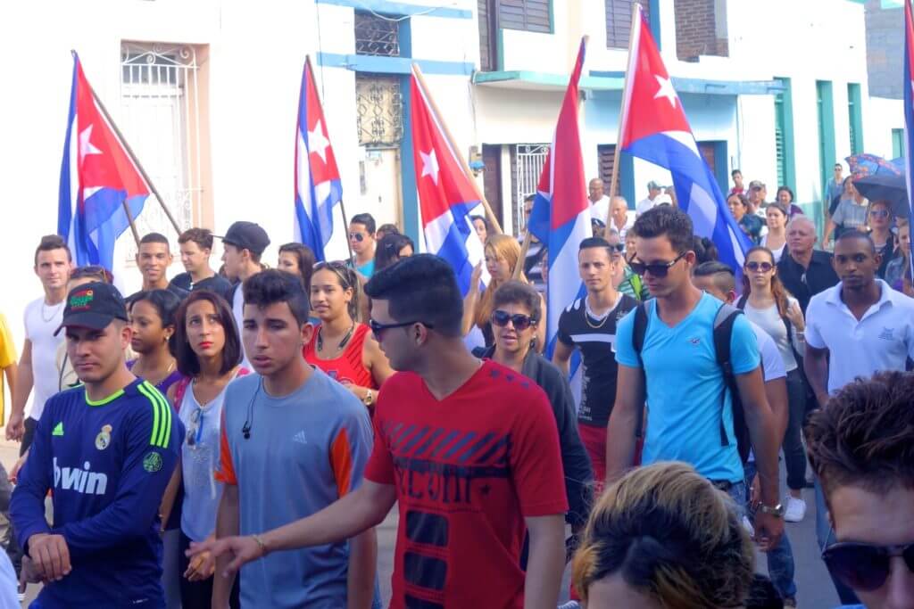 Holguín. Auf dem Weg zur Trauerveranstaltung für Fidel Castro