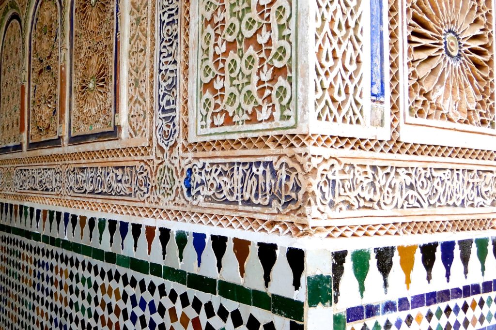 Bahia Palast, Marrakesch. Aufwendig gestaltete Details. 