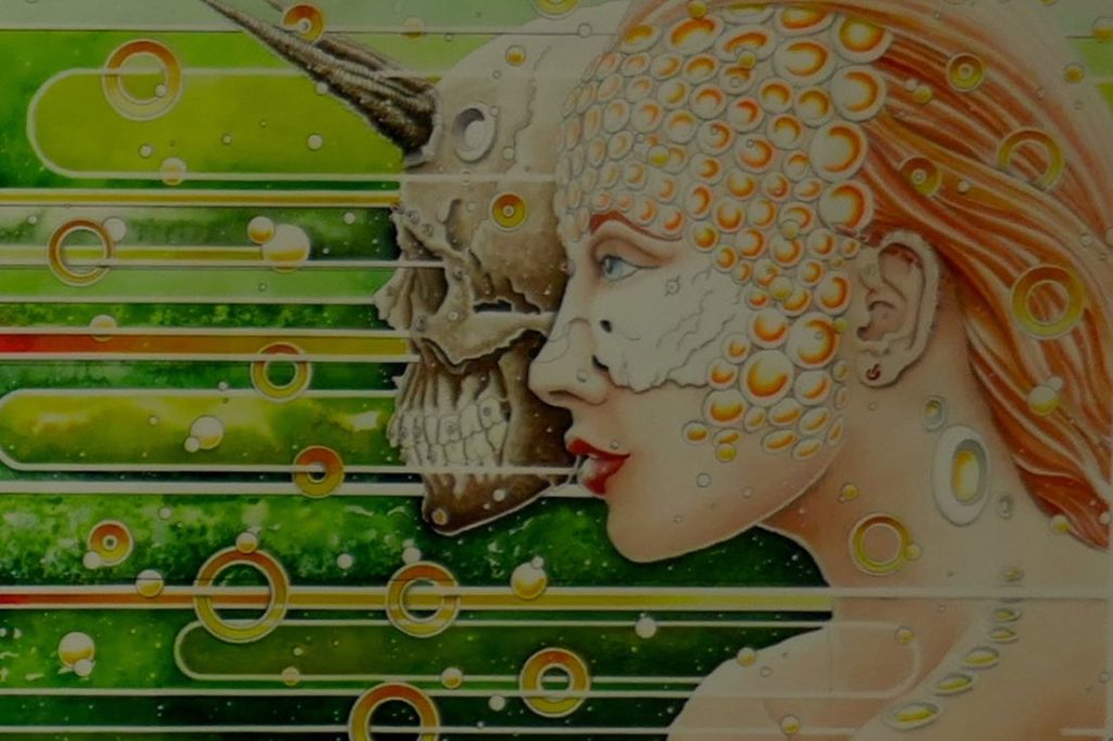 Kunstwerk des Hamburger Künstlers Absinth, Name des Bildes: "Too much is not enough".