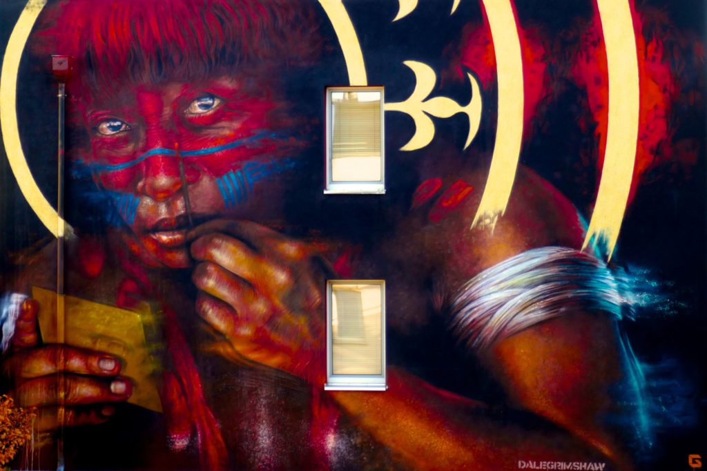 Street Art in Hannover. Mural des Künstlers Dale Grimshaw in Bemerode.