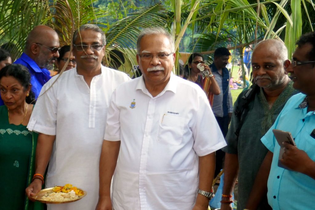 Pongal in George Town, Malaysia. Prof. Dr. P. Ramasamy, stellvertretender Ministerpräsident des Bundesstaates Penang.