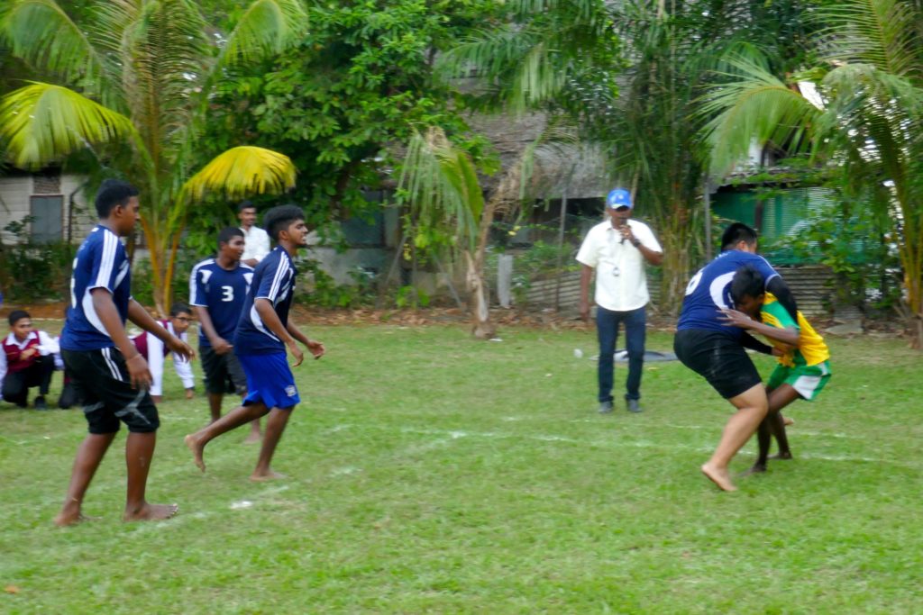 Pongal in George Town, Malaysia. Typische Szene beim Kabadi-Spiel.