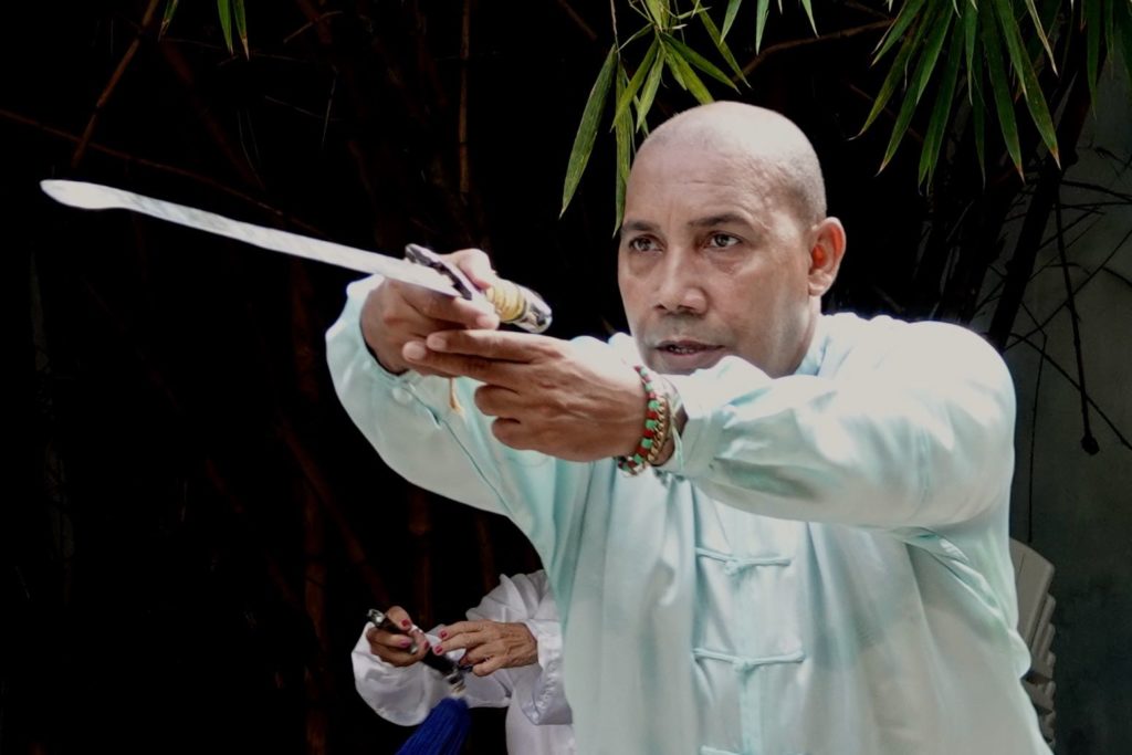 Wushu, chinesische Kampfkunst in Havannas Chinatown.