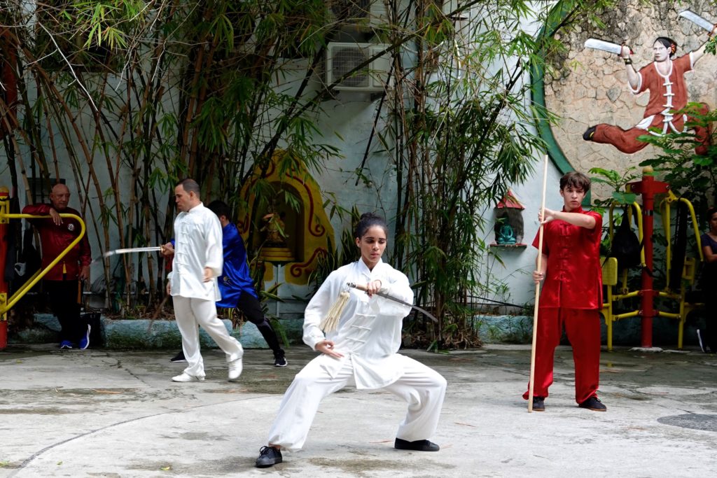 Blick in die Escuela Cubana de Wushu, eine Schule für chinesischen Kampfsport in Havannas Chinatown.