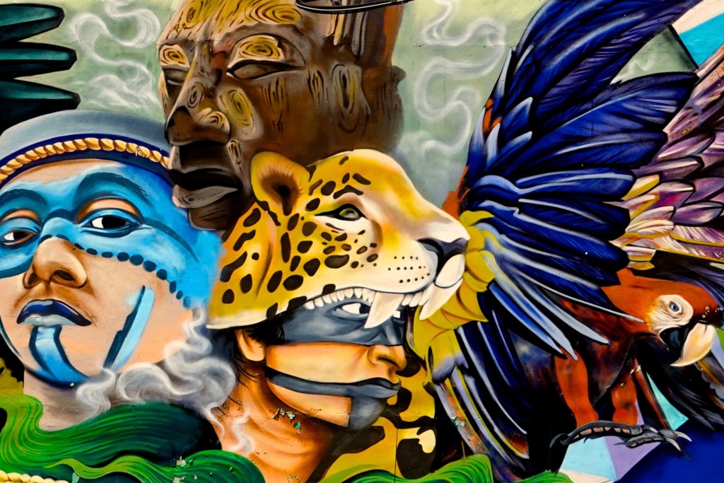 Mural im mexikanischen Mérida des Künstlers Jose Gaspar Herrera, Künstlername Ache.