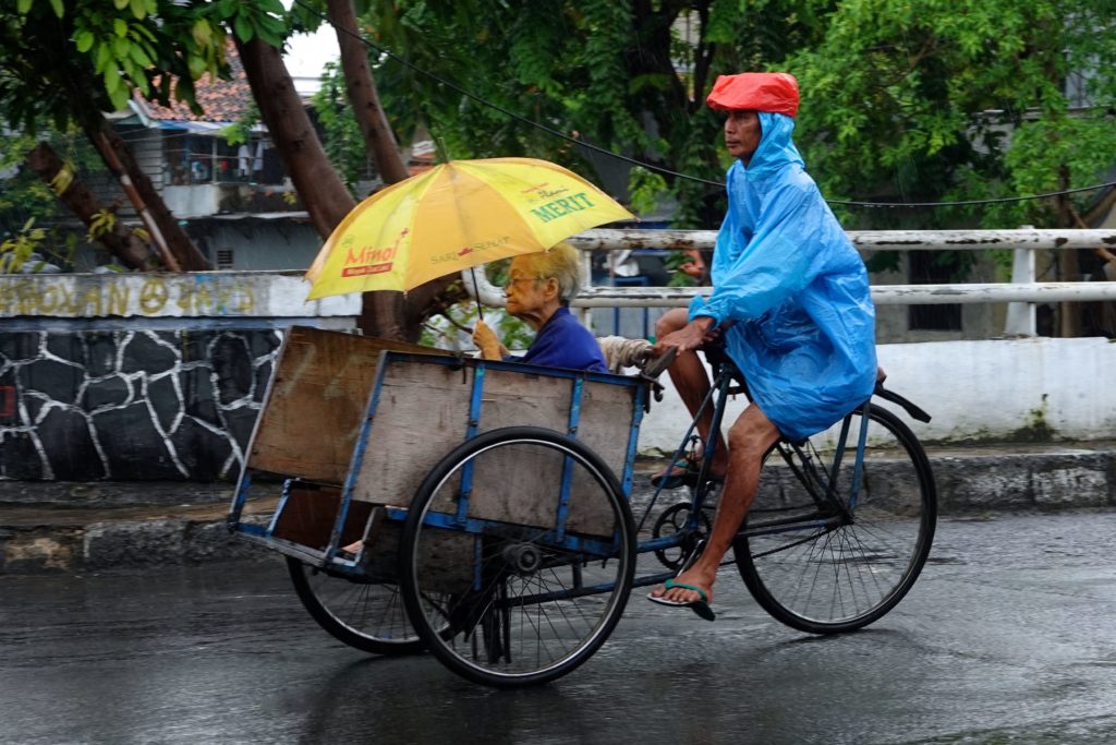 Regen in Jakarta.