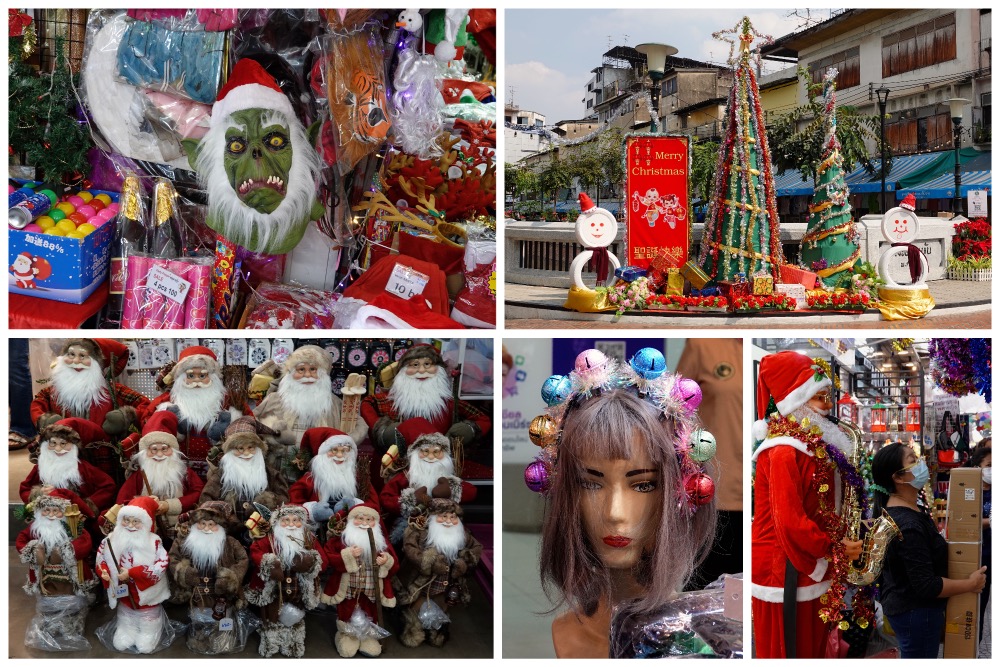 Weihnachten 2021: Impressionen aus Bangkoks Chinatown.