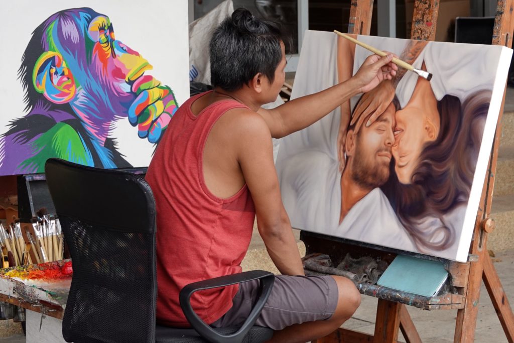 Künstler in Rawai, Phuket.