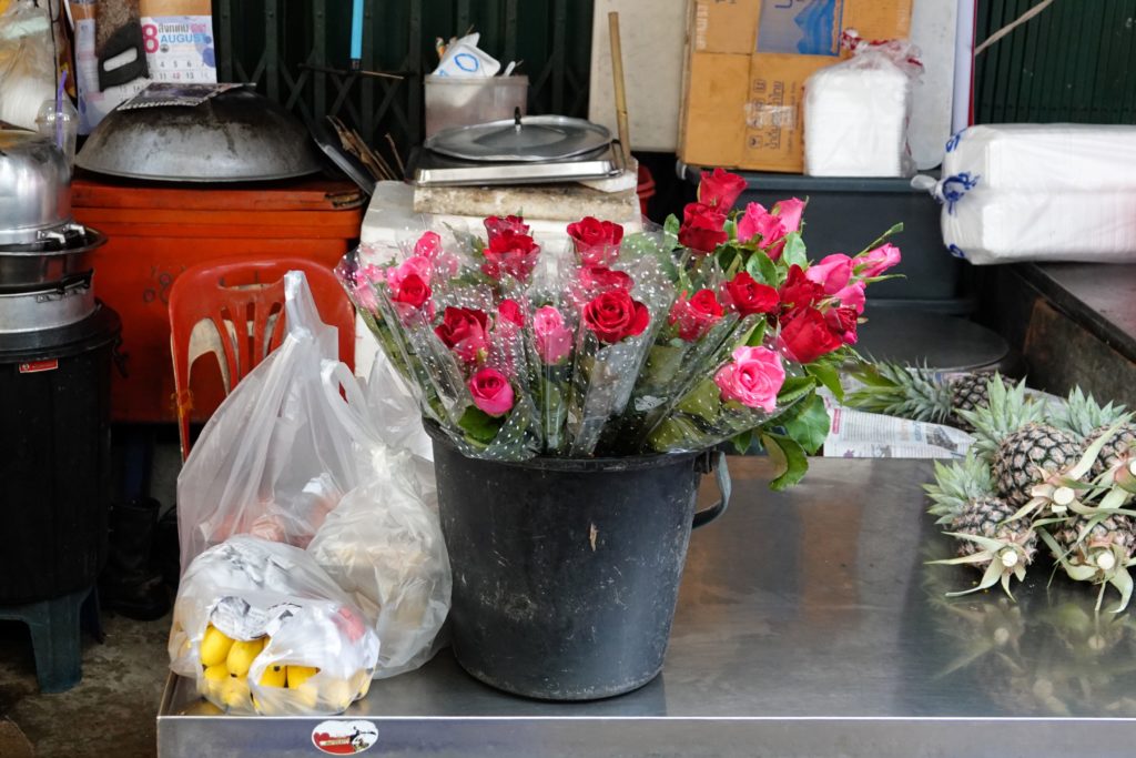 Rosenverkauf am Valentinstag in Hua Hin.