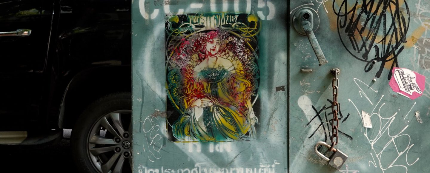 Street Art in Bangkok: Stencil von Artiste Ouvrier.