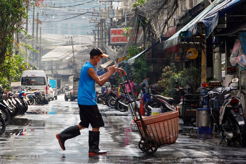 Bangkok: Nach dem Regen im Bezirk Bang Rak.