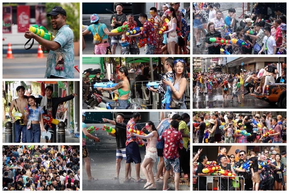 Wilde Wasserschlachten in den Straßen: Songkran in Bangkok.